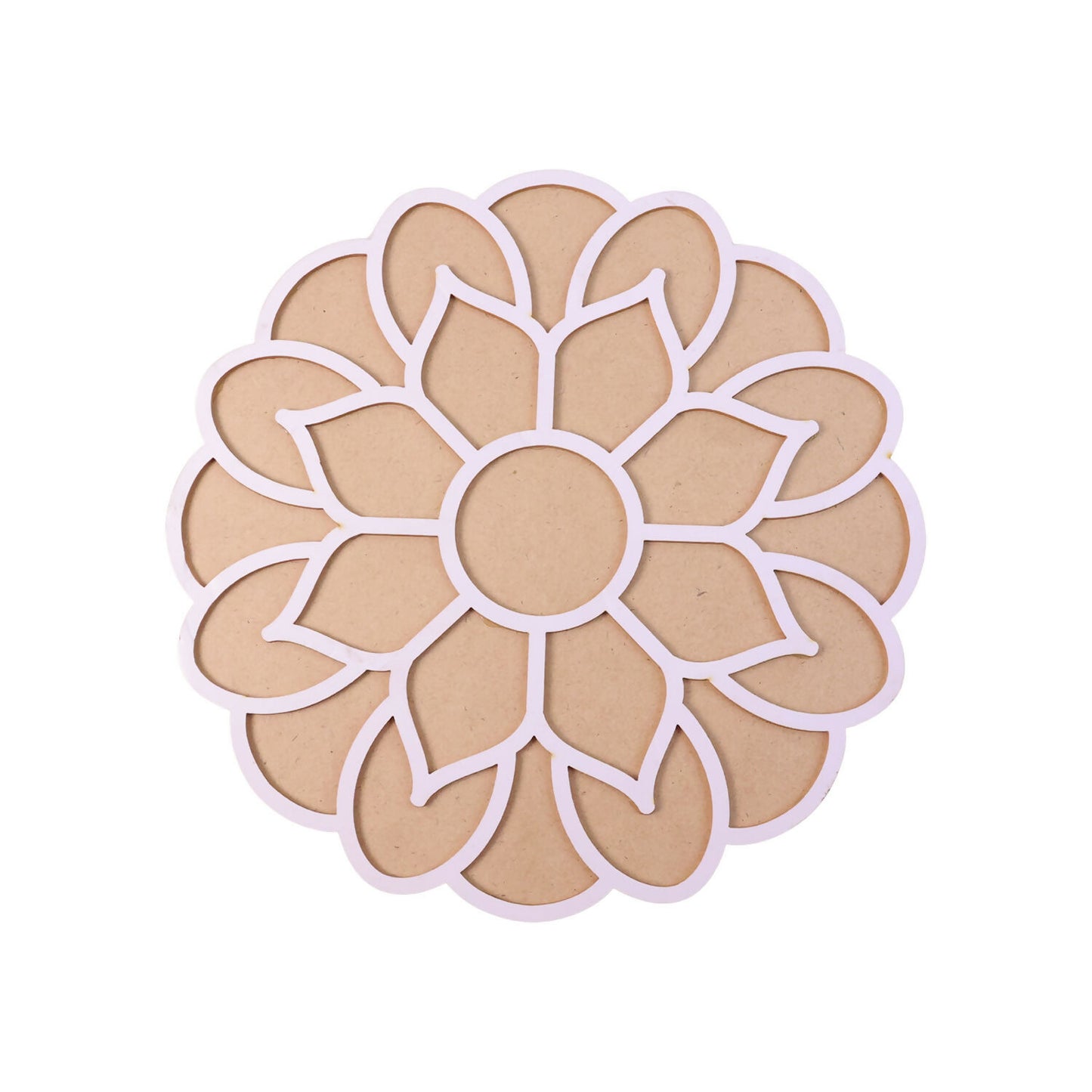 Lotus Rangoli Stencil | Reusable MDF Template for Easy Diwali & Pooja Floor Decor