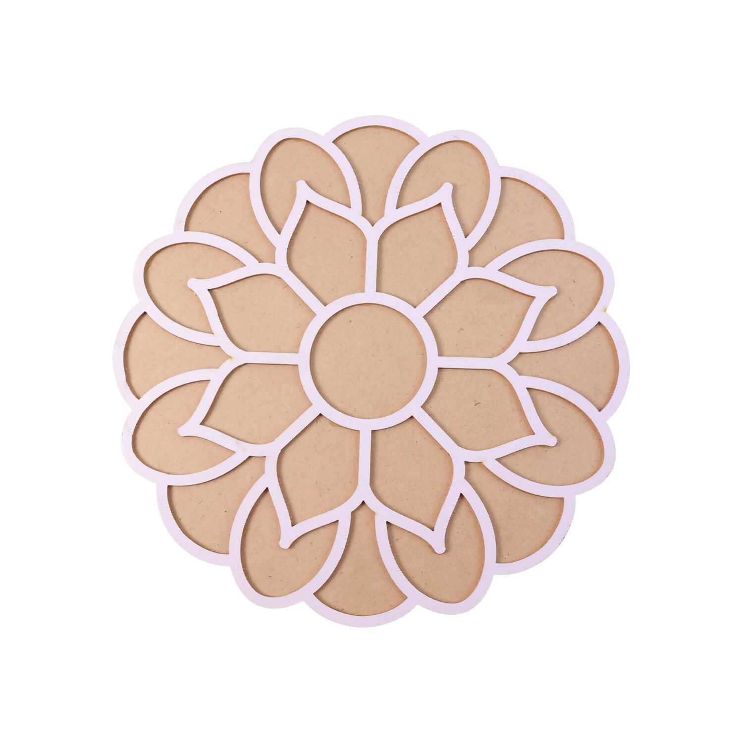Lotus Rangoli Stencil | Reusable MDF Template for Easy Diwali & Pooja Floor Decor
