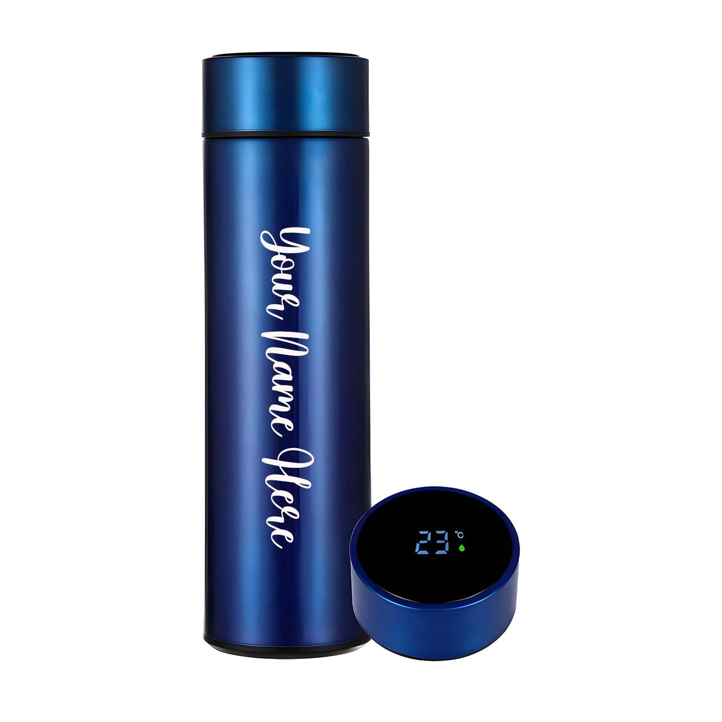 Personalized Stainless Steel Smart Water Bottle with Smart LCD Temperature Touch - 500ML