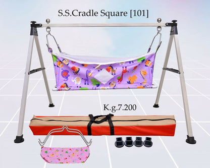 Sturdy metal stand for baby hammock cradle, foldable and portable