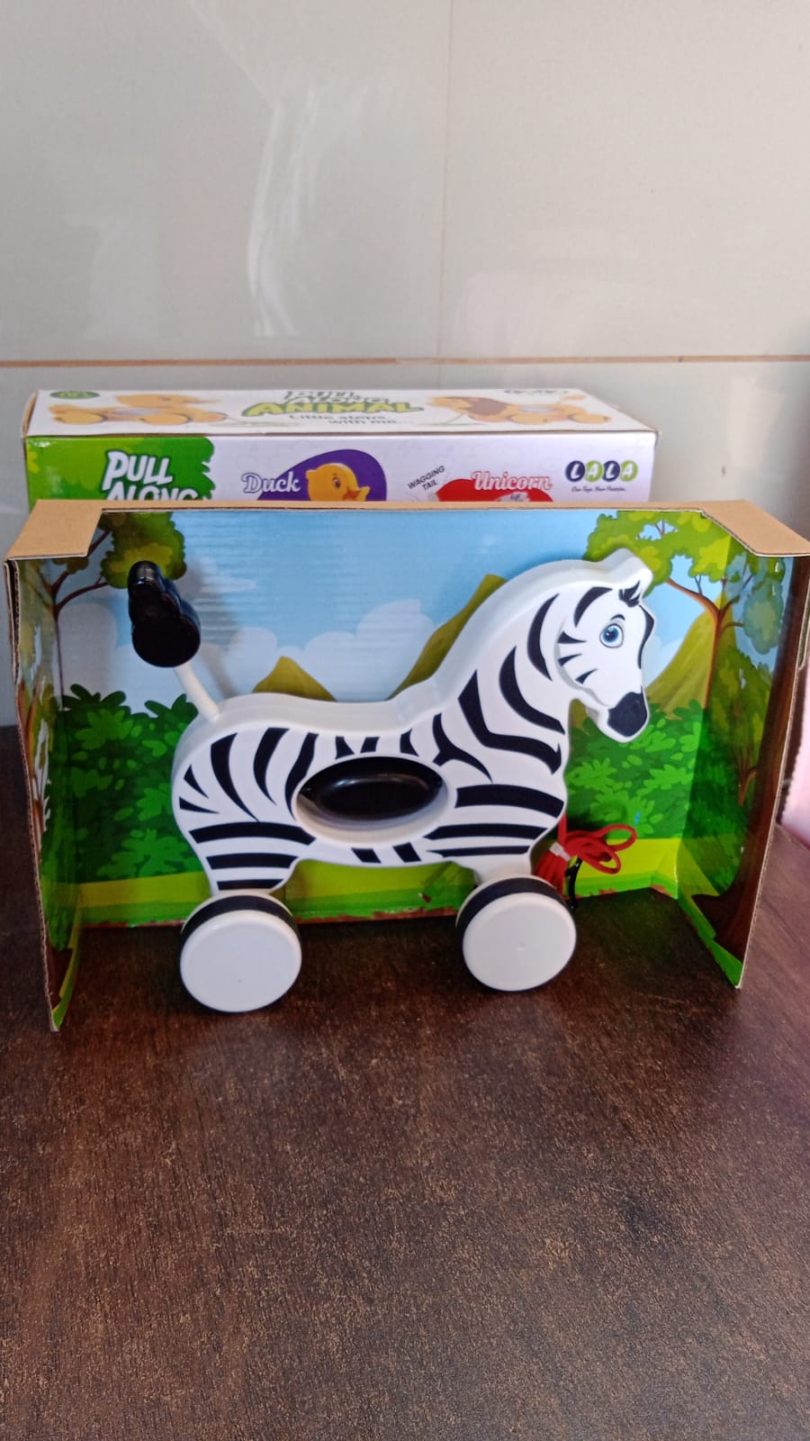 Zebra Pull Along Toy Baby Early Walking Pull Toy Rope Toy for Babies Walking Toy