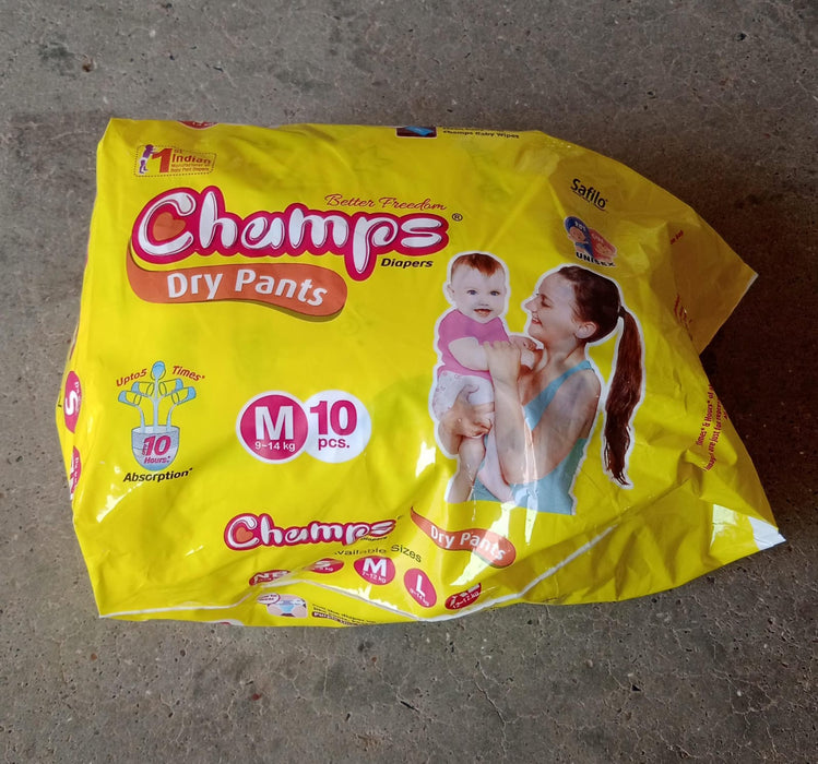 Travel Must-Have: Champs Medium Diaper Pants (10 Pcs) - Leakproof