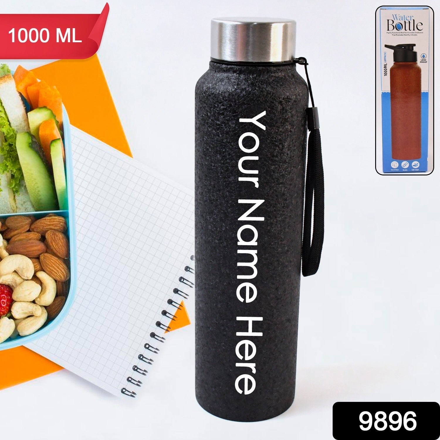 Customize Stainless Steel Double Wall Vacuum-Insulated Drink Water Bottle (1000 ML Approx)