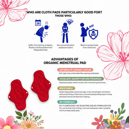 Reusable Cloth Sanitary Pads – 4 Pc Eco-Friendly Set