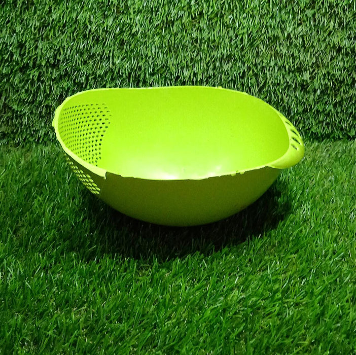 Virgin Rice Bowl Durable Plastic Strainer, Water Strainer | Vegetable & Fruits Washing Bowl