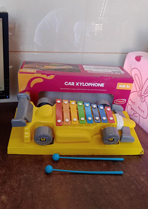 Musical Car Piano Xylophone Toy, Plastic Car Xylophone (1 Set)