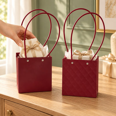 Small Foldable Gift Bag with Loop Handles for Return Gifts and Hampers (1 Pc)