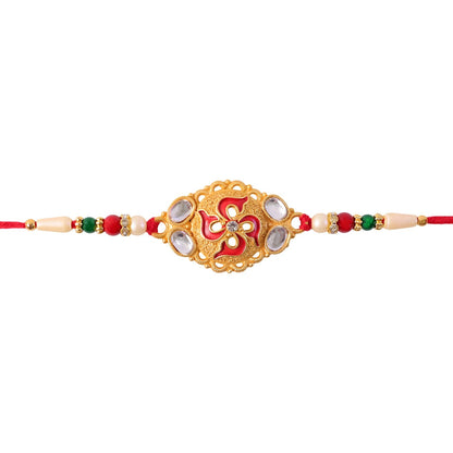 Swastik Designer Rakhi with Pearls for Raksha Bandhan Special (5pcs)