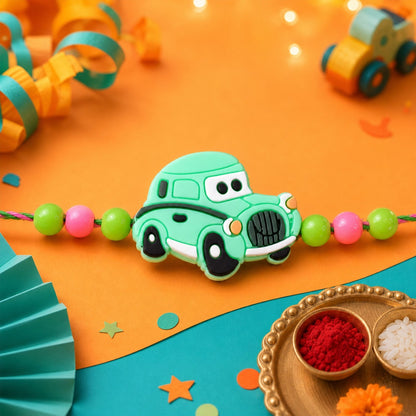 Kids Car Beaded Rakhi Fun Pattern Raksha Bandhan Gift (5pcs)