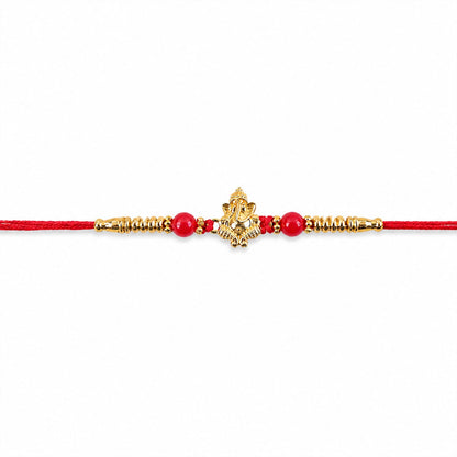 Ganesha Rakhi Traditional Charm for Brother on Raksha Bandhan (5pcs)