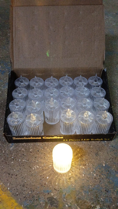 Flameless and Smokeless Decorative Candles LED Tea Light (24 Pcs Set)