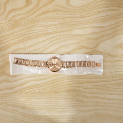 Rose gold elegant bracelet watch display