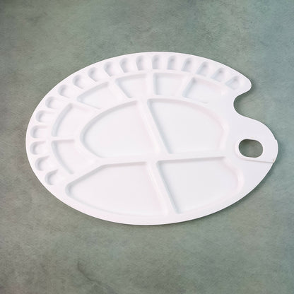 Khyati Colour Mixing Plate – Oval Large Paint Palette for Artists and Students