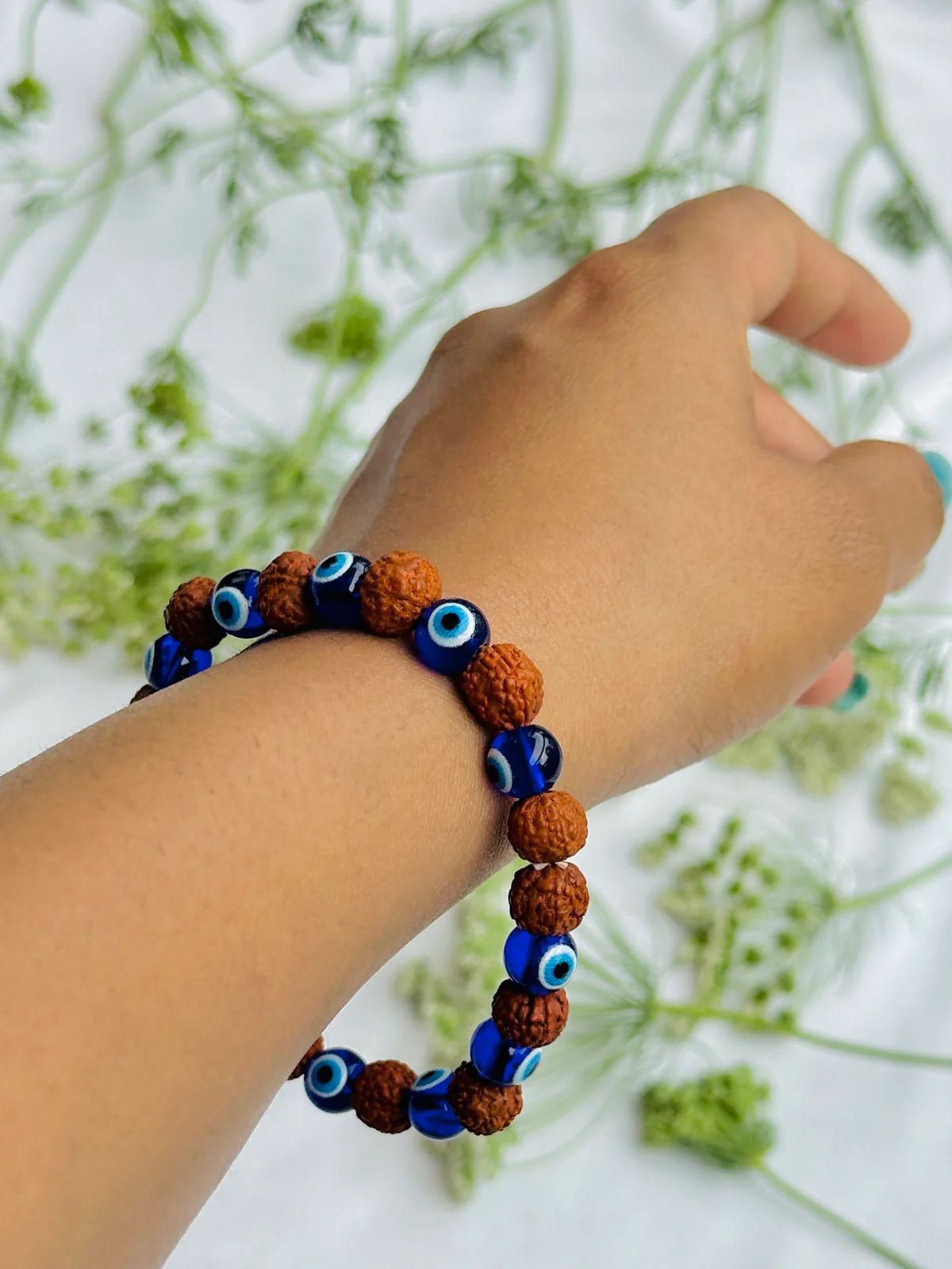 Evil Eye and Negative Energy Protect Bracelet (Rudraksh & Evil Eye)