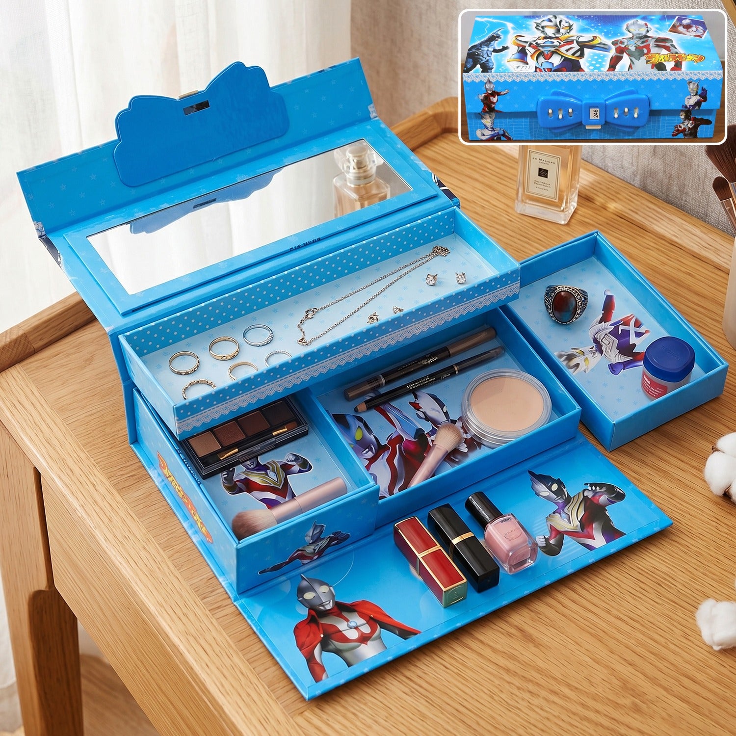 Multipurpose Folding Makeup & Jewelry Organizer – Compact & Portable