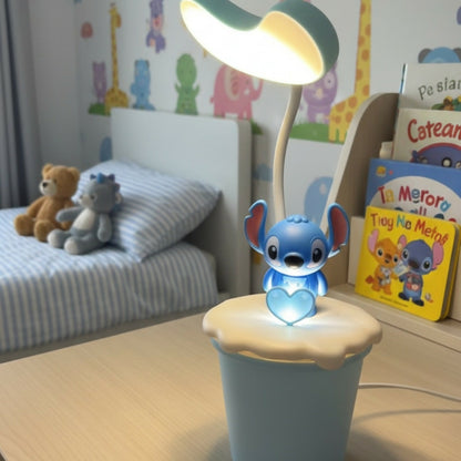 Cute Cartoon LED Desk Lamp for Kids Room, Study Night Light with Soft Glow