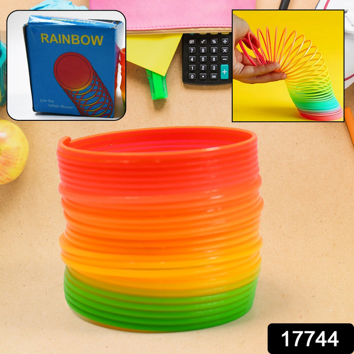 17744 Rainbow Spring, Rainbow Spring Toys, Slinky, Slinky Spring Toy, Toy for Kids, for Kids Adults of All Age Group, for Birthdays, Compact and Portable Easy to Carry (1 Pc)