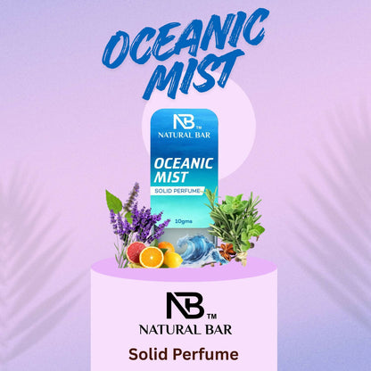 Natural Bar Oceanic Mist, Arabic Rose And Enchanted Bloom solid perfume (3pc/10gm) | Alcohol Free Cologne for Men & Women | Strong & Lasting Fragrance | Gifting Set for Him & Her