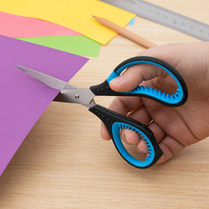 Soft Grip 8.25 Inch Stainless Steel Scissors for Office, Home, Craft & Paper Cutting