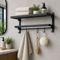 Bathroom Towel Rack with Shelf – Space-Saving & Rust-Resistant Design