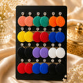 Colorful Drop Earrings Set – 12 Pairs for Women