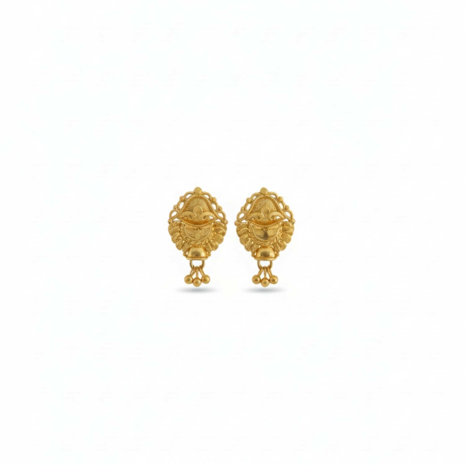3 Drops Golden Earrings for Women & Girls – Traditional Fancy Jewellery Gift