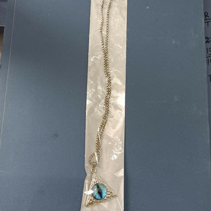 Illuminati Horus Demon Blue Chain Pendant