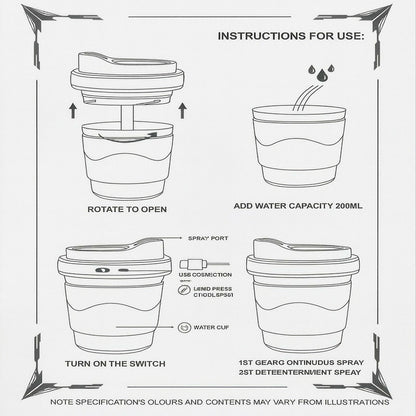 USB Coffee Cup Mini Humidifier 200ml Portable Aroma Mist Maker for Car & Home