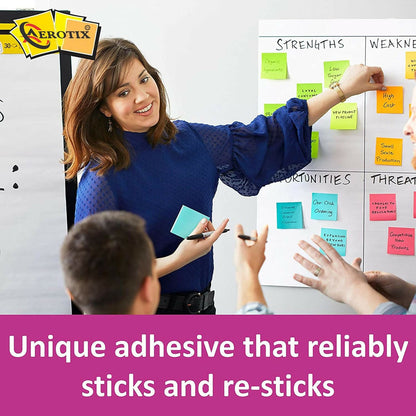 Self Sticky Notes Pad Yellow with Strong Adhesive (75×75 mm, 80 Sheets,6 Pack Combo)