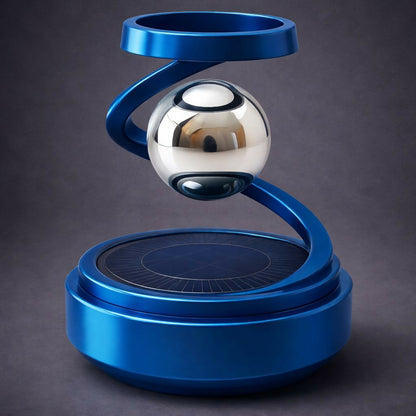 Blue Solar Magnetic Rotating Car Air Freshener Dashboard Aromatherapy Diffuser