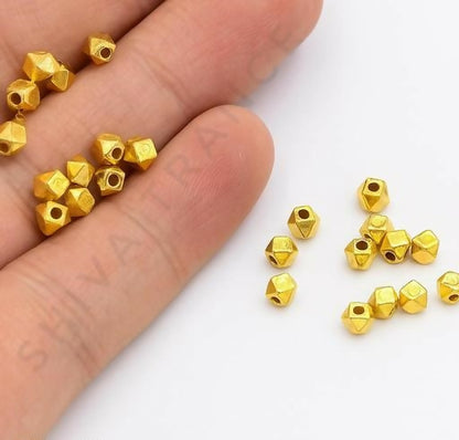 Traditional Maharashtrian Ashtpailu Mangalsutra Mani Beads – Ashtkoni Design (Pack of 50)