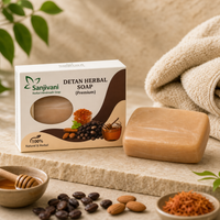 Detan Herbal Soap Natural Herbal Handmade Bath Soap Bars (90Gm Pack of 5)