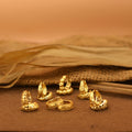 Mini Gold Hoop Earrings – Dainty Textured Huggies Combo Pack