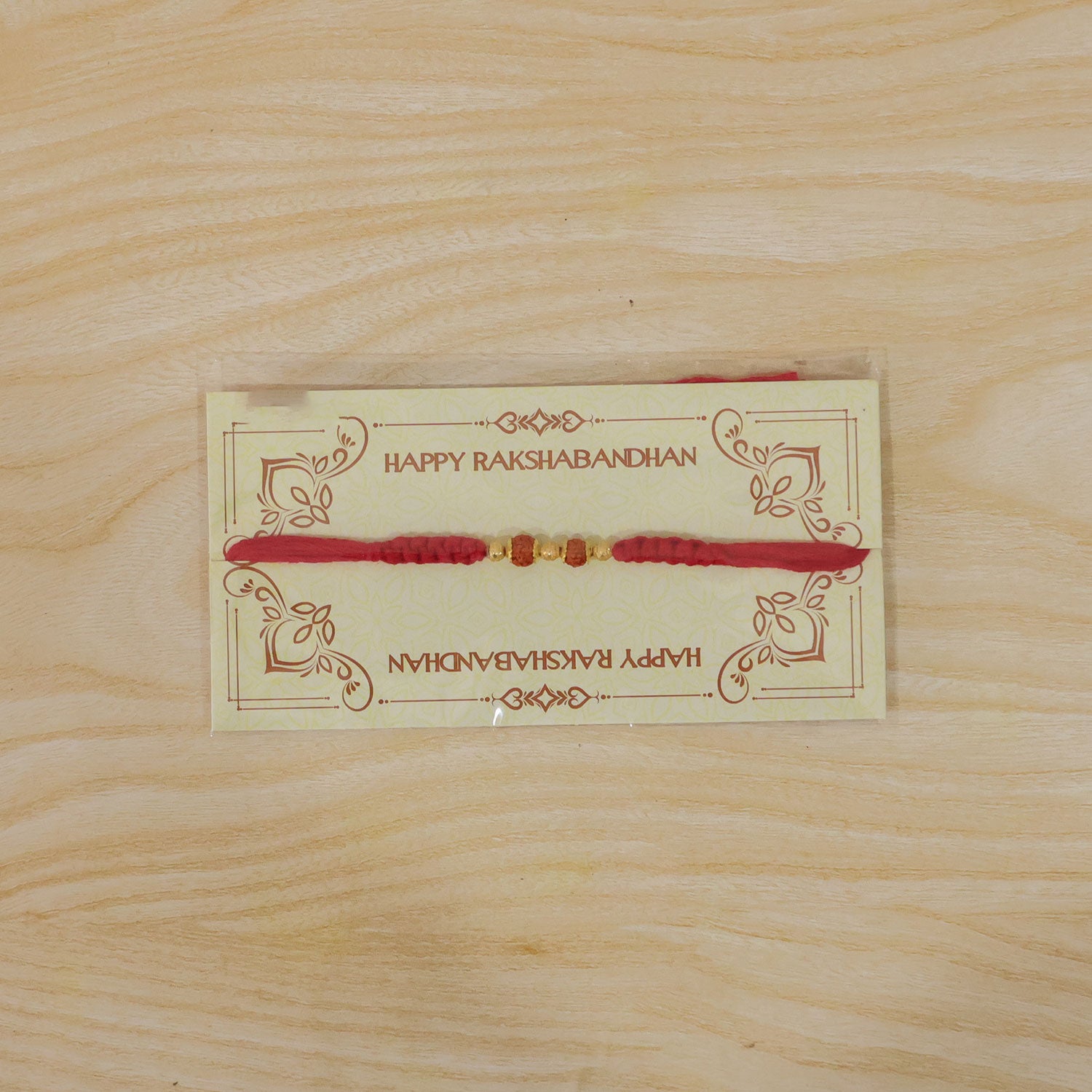 Beautiful Designer Rakhi with Studded Centre, Festive Beads and Raksha Bandhan Appeal