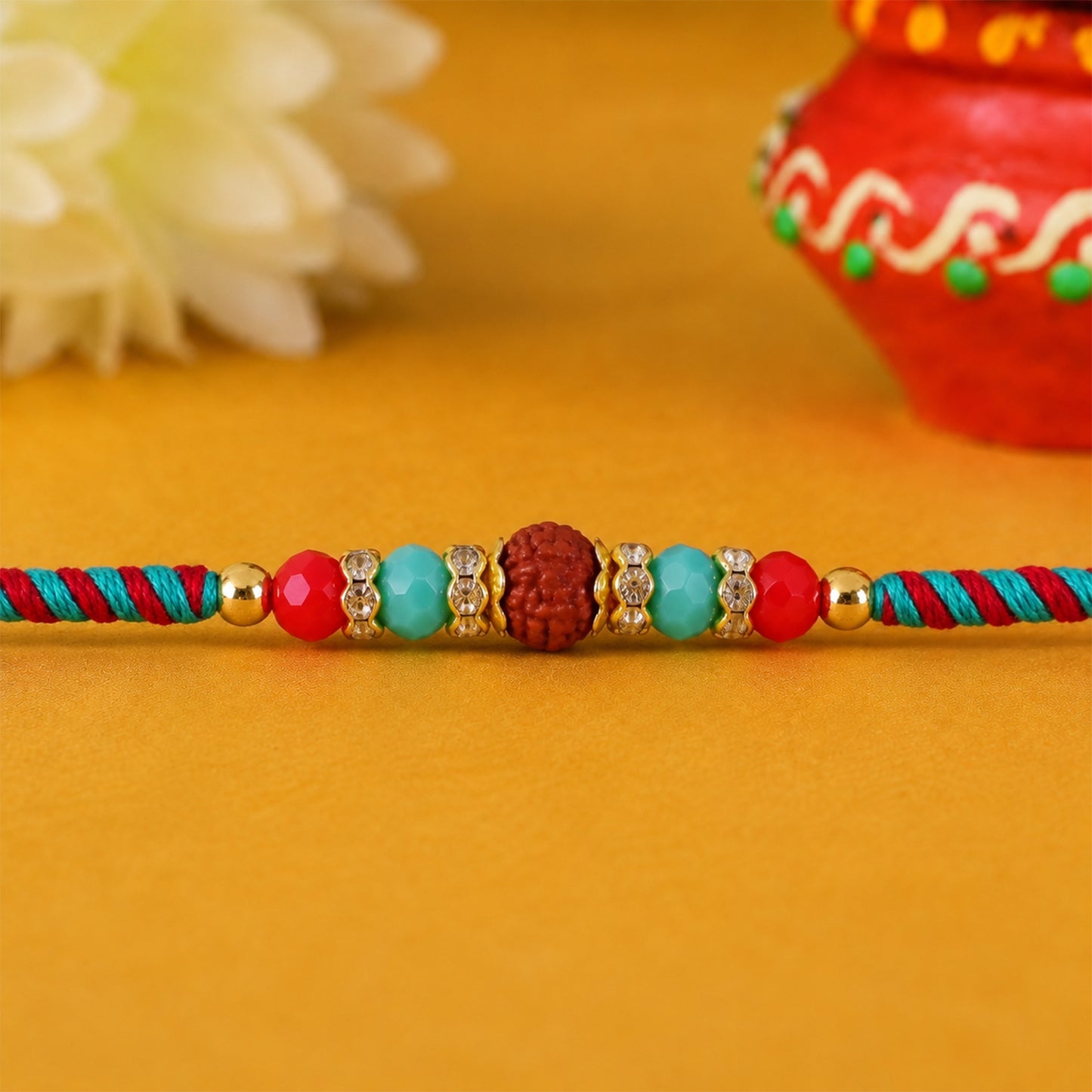 Multicolor Kids Charm Rakhi with Bright Beads and Cheerful Raksha Bandhan Beauty