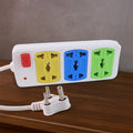 Universal 3-Socket Extension Board – Compact Power Strip with Safety