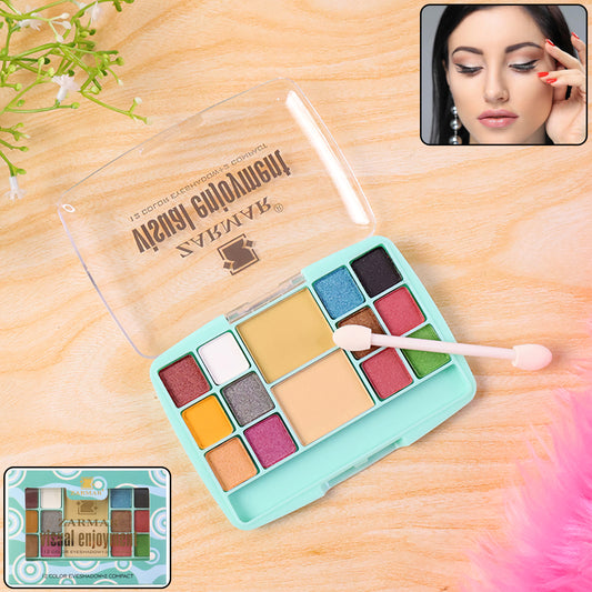 Multi-Color Eyeshadow & Compact Makeup Kit (15 GM / 1 Pc)