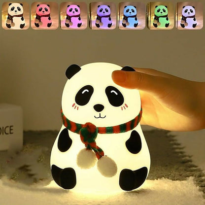 Cute Panda LED Night Lamp with Touch Control for Kids Bedroom & Gifting