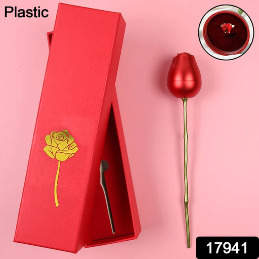 Plastic Red Rose