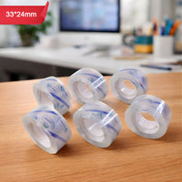 Crystal Clear Cello Tape Transparent Adhesive Packing Tape Rolls (33x18mm/8Pcs)