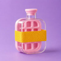 Leakproof Ice Cube Tray Bottle with Straw & Silicone Sleeve