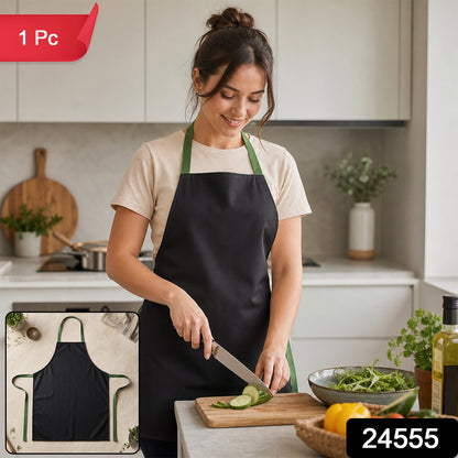 Adjustable Kitchen Cooking Apron for Women with Neck and Waist Ties (1 Pc)