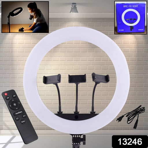 LED Ring Light with 3 Colour Modes & 3 Mobile Holders