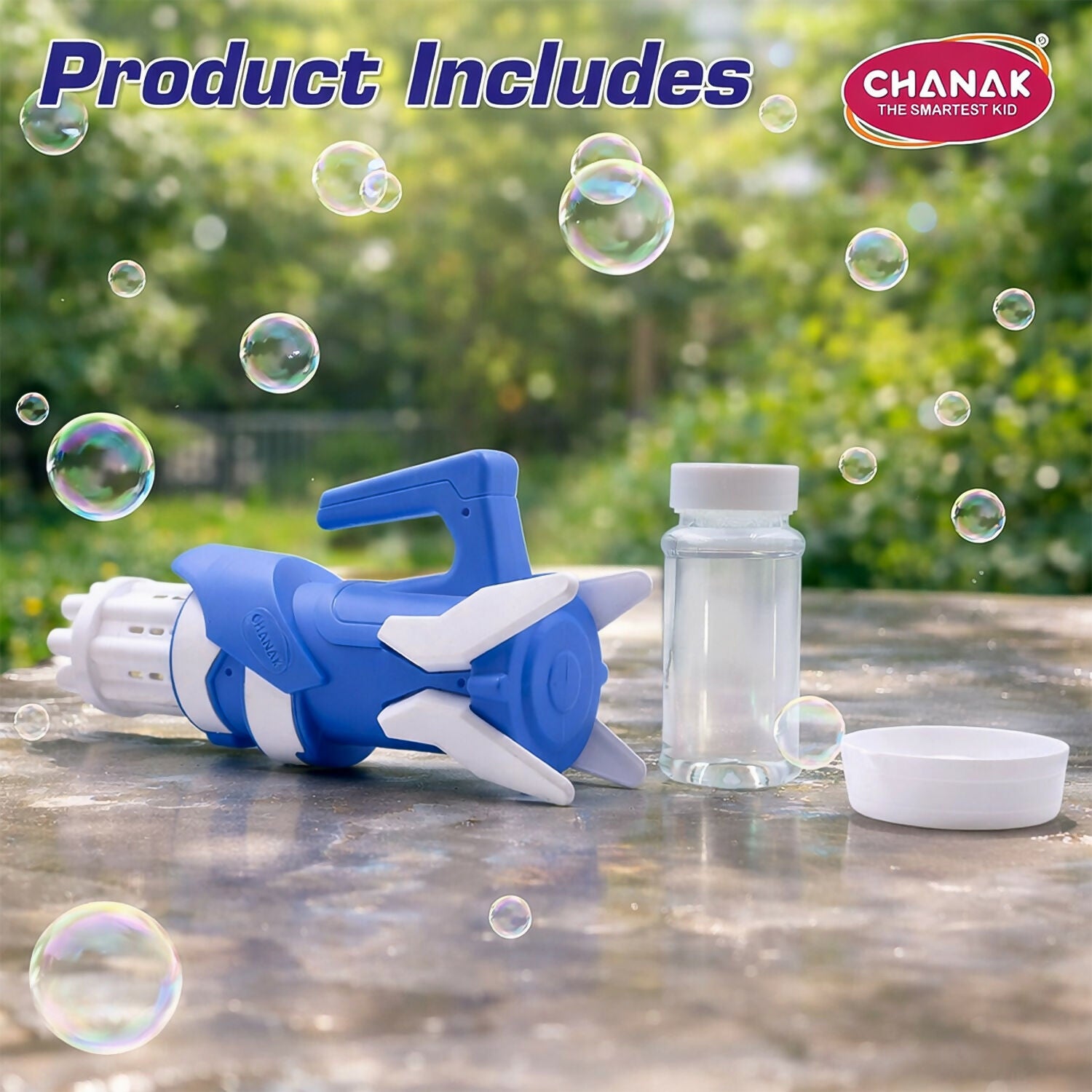 Aditi Toys Gatling Bubble Gun for Kids, 8- Hole Bubble Gun Toy for Kids 3+