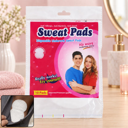 Disposable Underarm Sweat Pads for Clothing Protection (10 Pc)