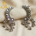 Vintage Silver Floral Earrings – Elegant Traditional Accessory