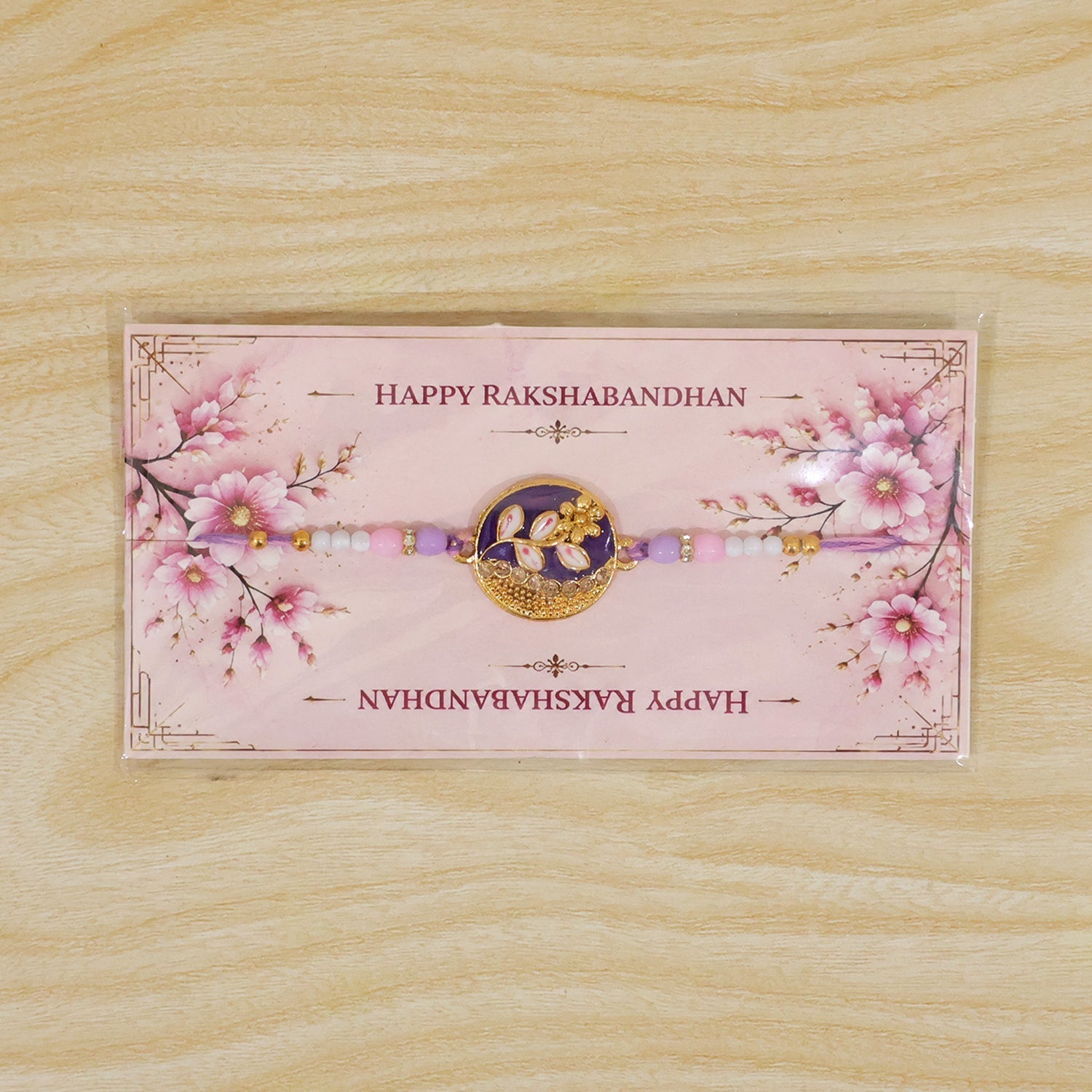 Meenakari Floral Leaf Rakhi for Brother Traditional Design (10pcs)