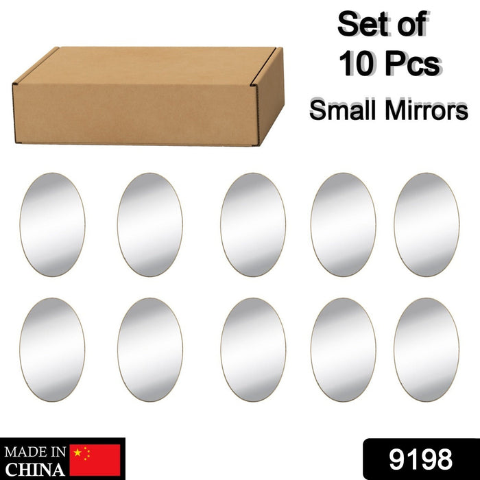 SMALL OVAL FRAME LESS MIRROR WALL STICKER FOR DRESSING