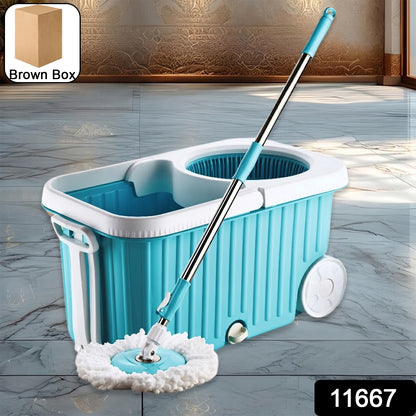 Close-up of stainless steel spinner on Apex Magic Spin Mop