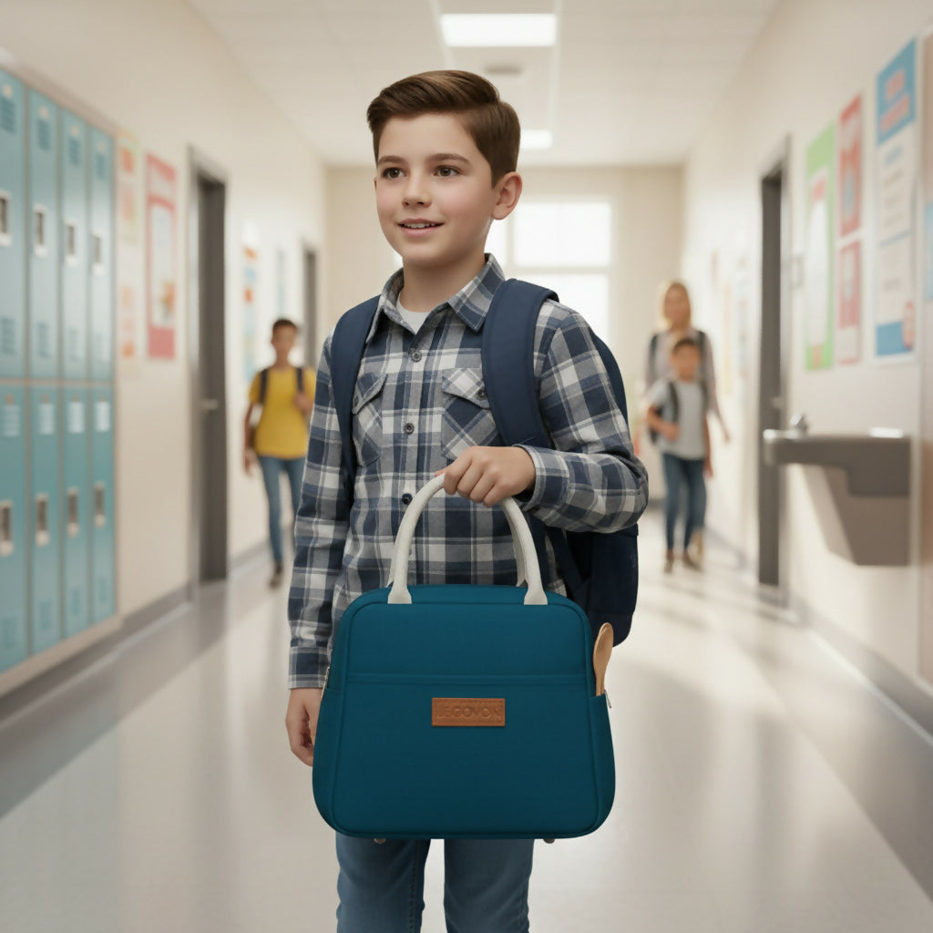 Premium Insulated Multicolor Tiffin Bag for Office & Travel Waterproof & Easy-to-Clean Lunch Bag (Mix Colour/ 1Pc)